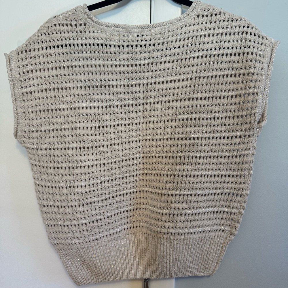 Joie Beige Bohemian Knit Sweater vest - Picture 5 of 6
